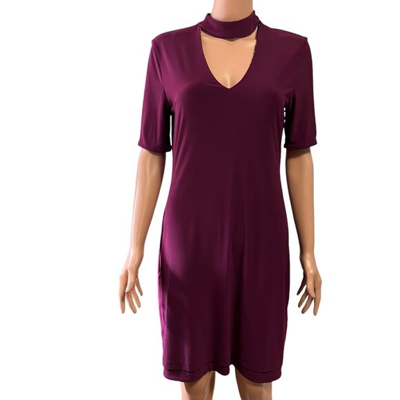 White House Black Market Reversible Halter Collar Dress S Career Party Preppy - Picture 5 of 9